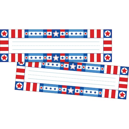 Barker Creek Americana Bulletin Board Signs/Name Plates, 72/Set 3791